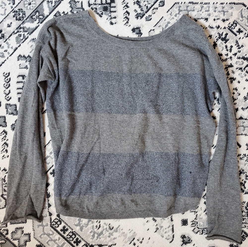 Banana Republic striped boat neck sweater